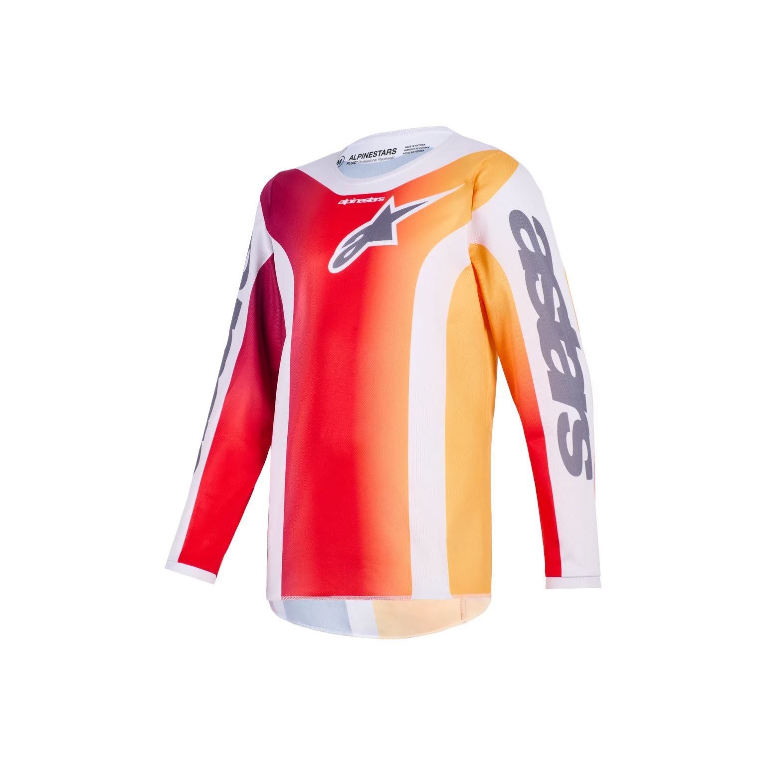 Alpinestars 2026 Youth Fluid Portl Motocross Jersey Red Grey